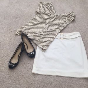 White belted skirt